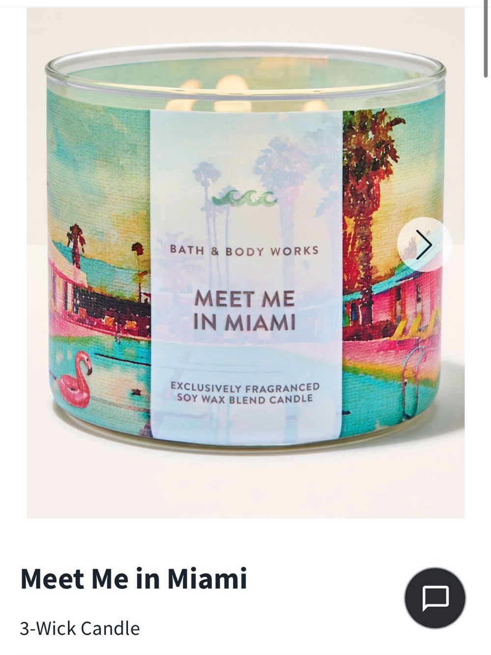 SOLD OUT ONLINE  Meet Me in Miami 3-Wick Candle